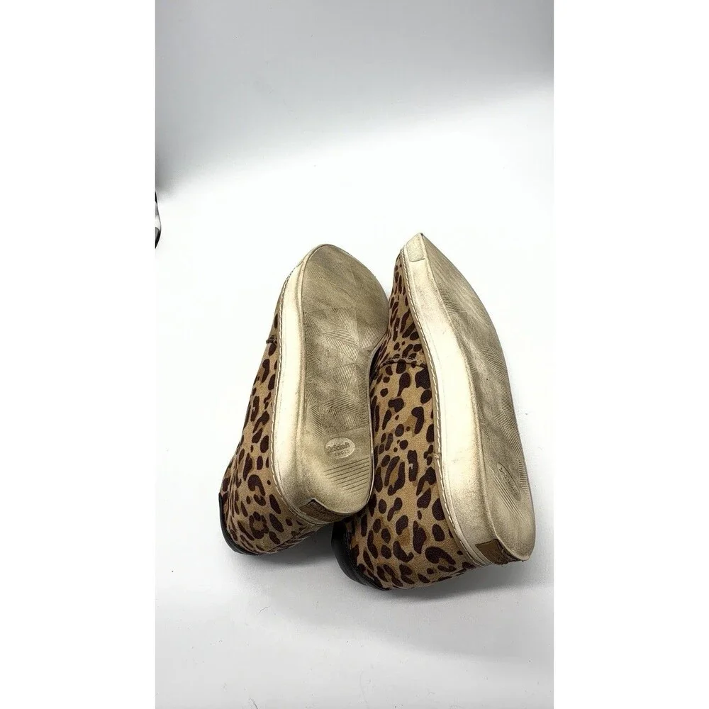 Dr Scholls Shoes It's All Good Black Tan Leopard Wedge Bootie Womens Size 10